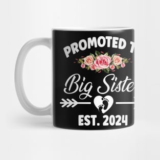 Promoted to Big Sister Est 2024 Pregnancy Announcement Mug